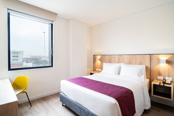 In-room safe, desk, laptop workspace, blackout curtains