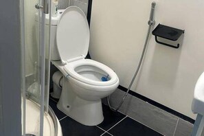 Shower, hair dryer, towels - Remarkable 1-bed Studio in London (London)