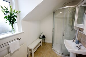 Secadora de cabello, toallas, jabón, shampoo 