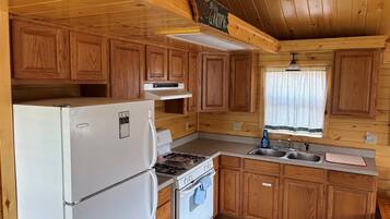 Cabin | Living area | 32-inch flat-screen TV with satellite channels, TV
