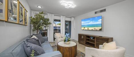 TV connectée, cheminée