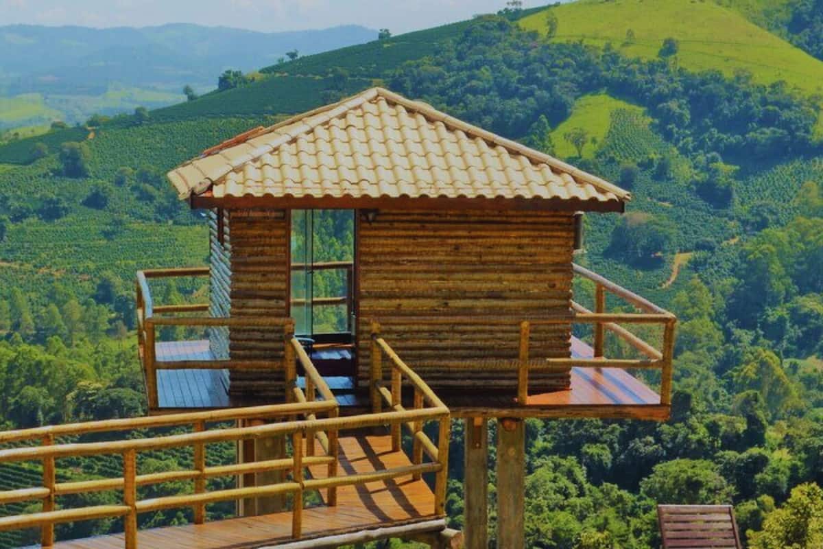 Cabana Suspensa Pouso da Águia | 1 camera, culla da viaggio, Wi-Fi gratuito, lenzuola