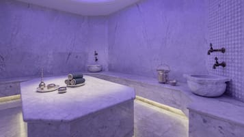 Couples treatment rooms, sauna, steam room, Turkish bath