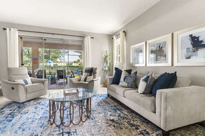 TV, books, offices - Winter Escape DisneyThemed Home w/Pool & Game Rm (Four Corners)