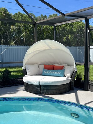Outdoor pool, a heated pool