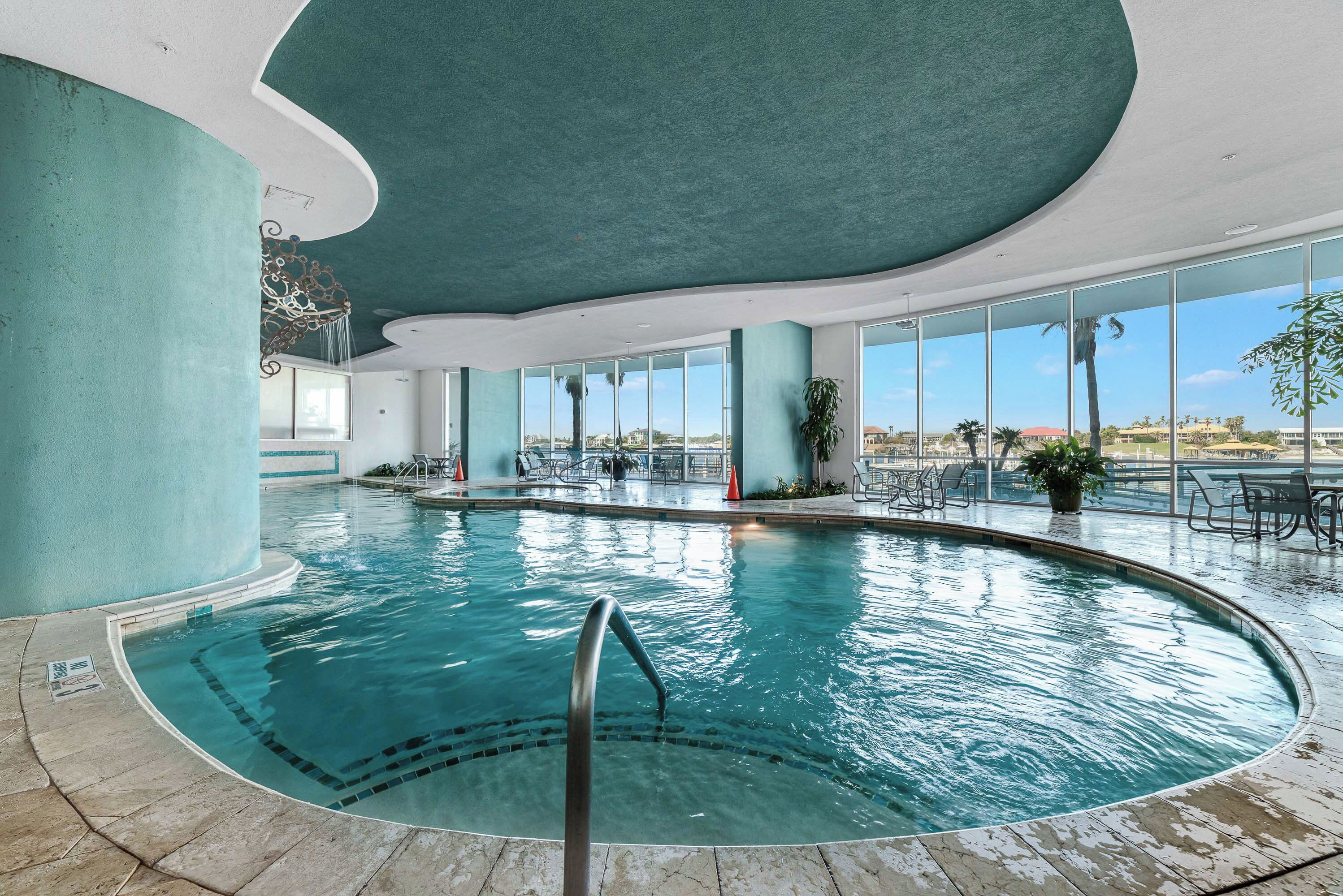 Indoor pool, a heated pool