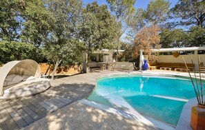 Outdoor pool, a heated pool