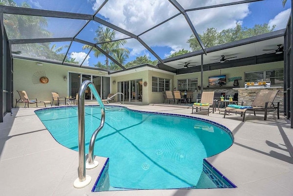 A heated pool