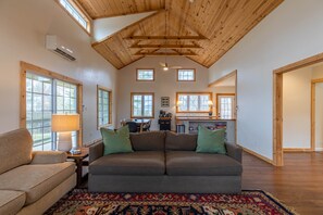 Televisión, chimenea y libros