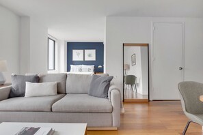 TV, stereo - Clever Gramercy Park Studio w/ Gym, W/D, Doorman, View, by Blueground (New York)