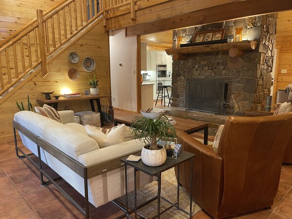 Smart TV, fireplace, video games, books