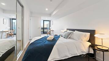 2 bedrooms, iron/ironing board, travel crib, WiFi