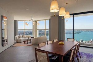 House, 1 King Bed (Upper) | Living area | 65-inch Smart TV with cable channels, TV