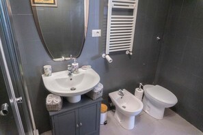 Shower, hair dryer, bidet, towels - Loft in Historic Center in Sutri (sutri)