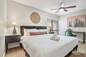 2 bedrooms, desk, iron/ironing board, free WiFi