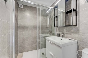 Shower, hair dryer