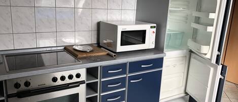 Fridge, microwave, stovetop, dishwasher