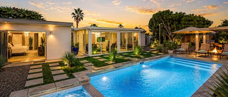 A heated pool