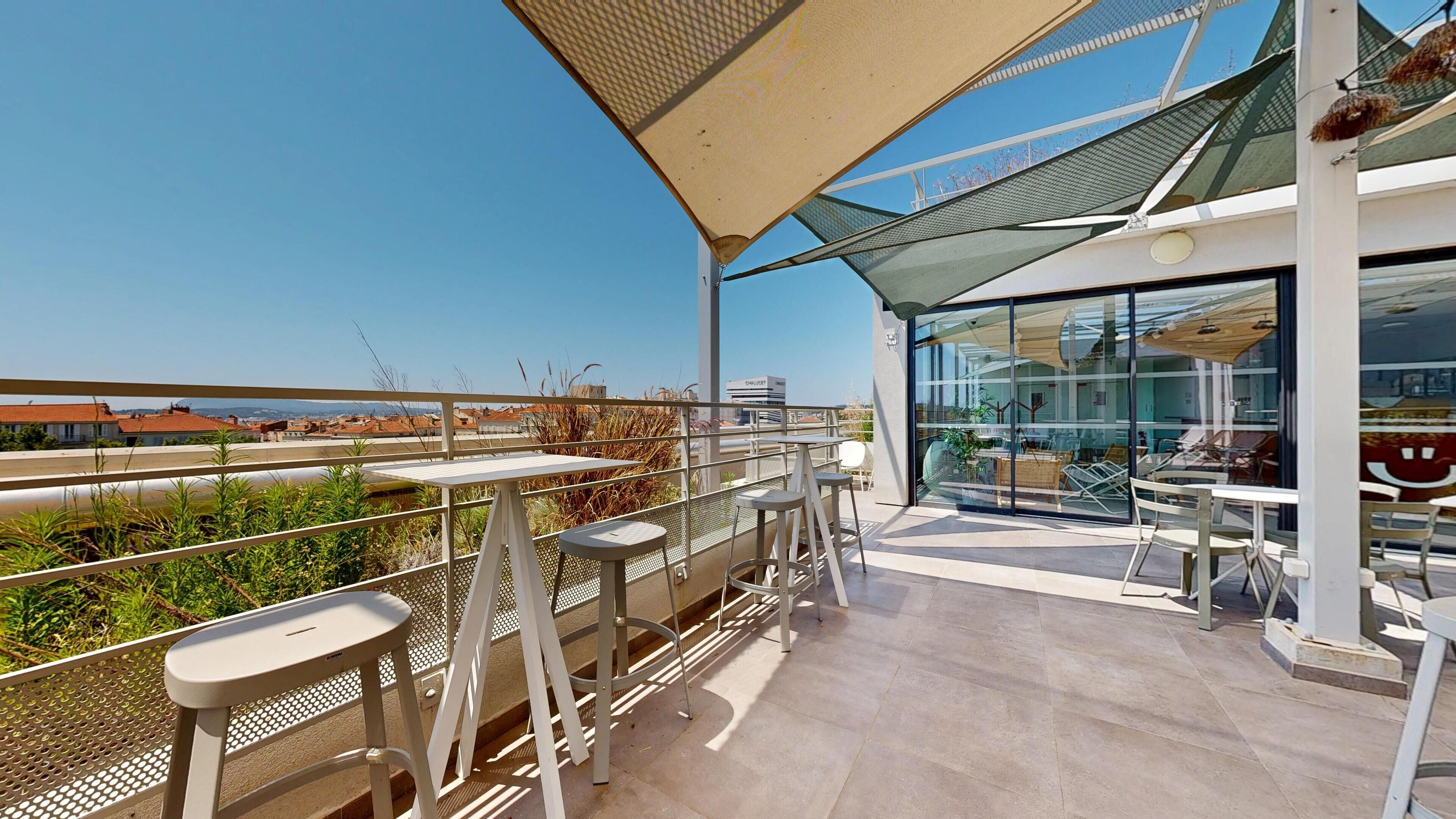 Terrasse sur le toit