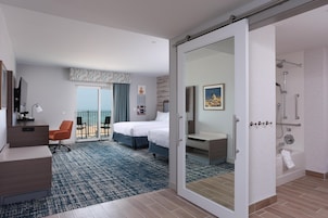 Room, 2 Queen Beds, Accessible, Bathtub (Lake View) | Bathroom | Free toiletries, hair dryer, towels