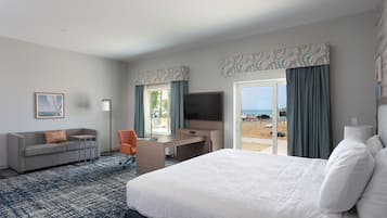 Studio, 1 King Bed, Accessible, Patio (Roll-In Shower) | Blackout drapes, iron/ironing board, free cribs/infant beds