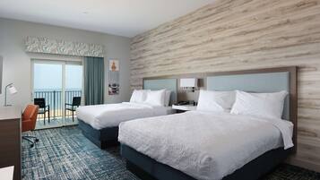 Room, 2 Queen Beds, Refrigerator, Lake View | Blackout drapes, iron/ironing board, free cribs/infant beds