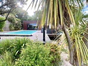 Piscine extérieure, piscine chauffée