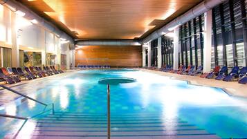 7 indoor pools, seasonal outdoor pool