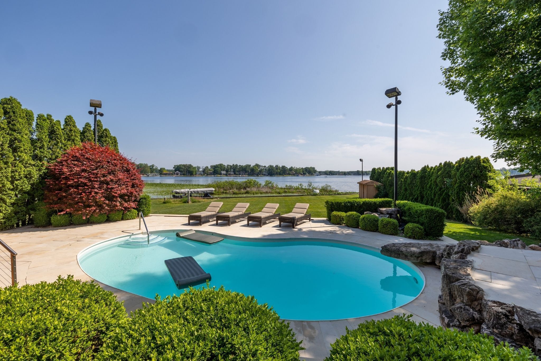 Luxurious Lakefront Estate with Pool, King Beds, Hot Tub MTM Premier Property Management