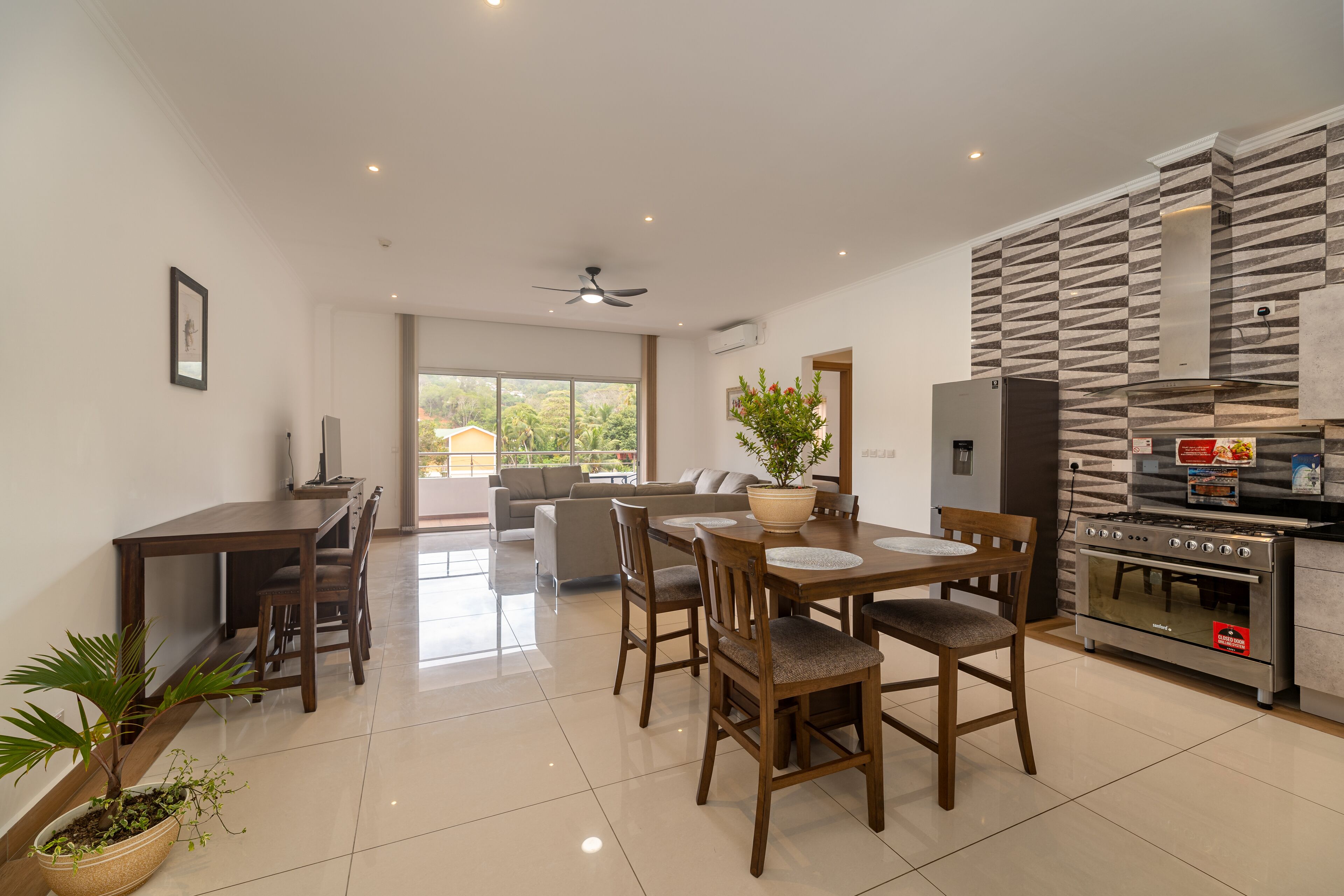 65-inch TV with satellite channels