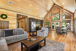 Smart TV, fireplace, foosball, offices