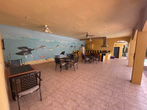 Large beach side home, with  pool, hot tub, 2 kitchens, Fenced, Ocean view, 