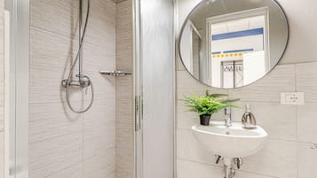 Shower, rainfall showerhead, hair dryer, bidet