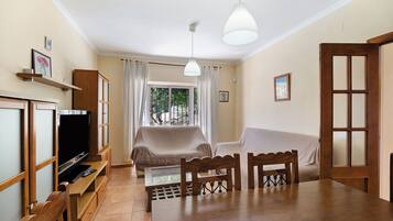 TV, fireplace, streaming services