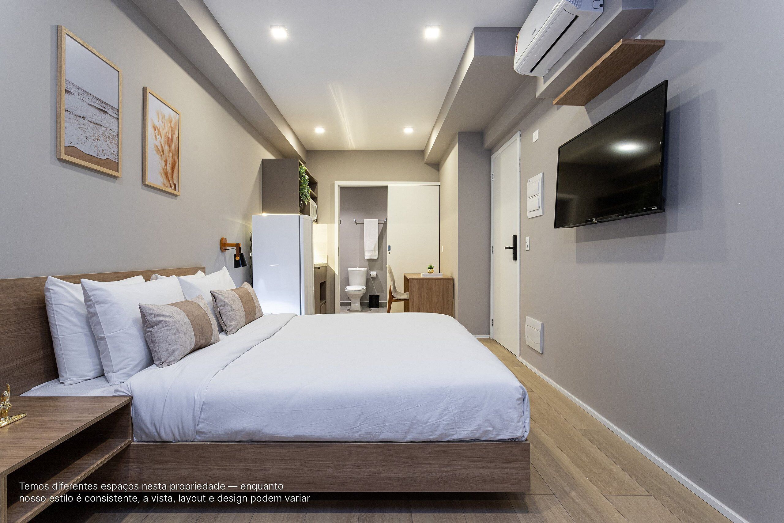 Appartement Confort | Espace de travail pour ordinateur portable, fer et planche à repasser