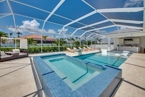 Outdoor pool, a heated pool