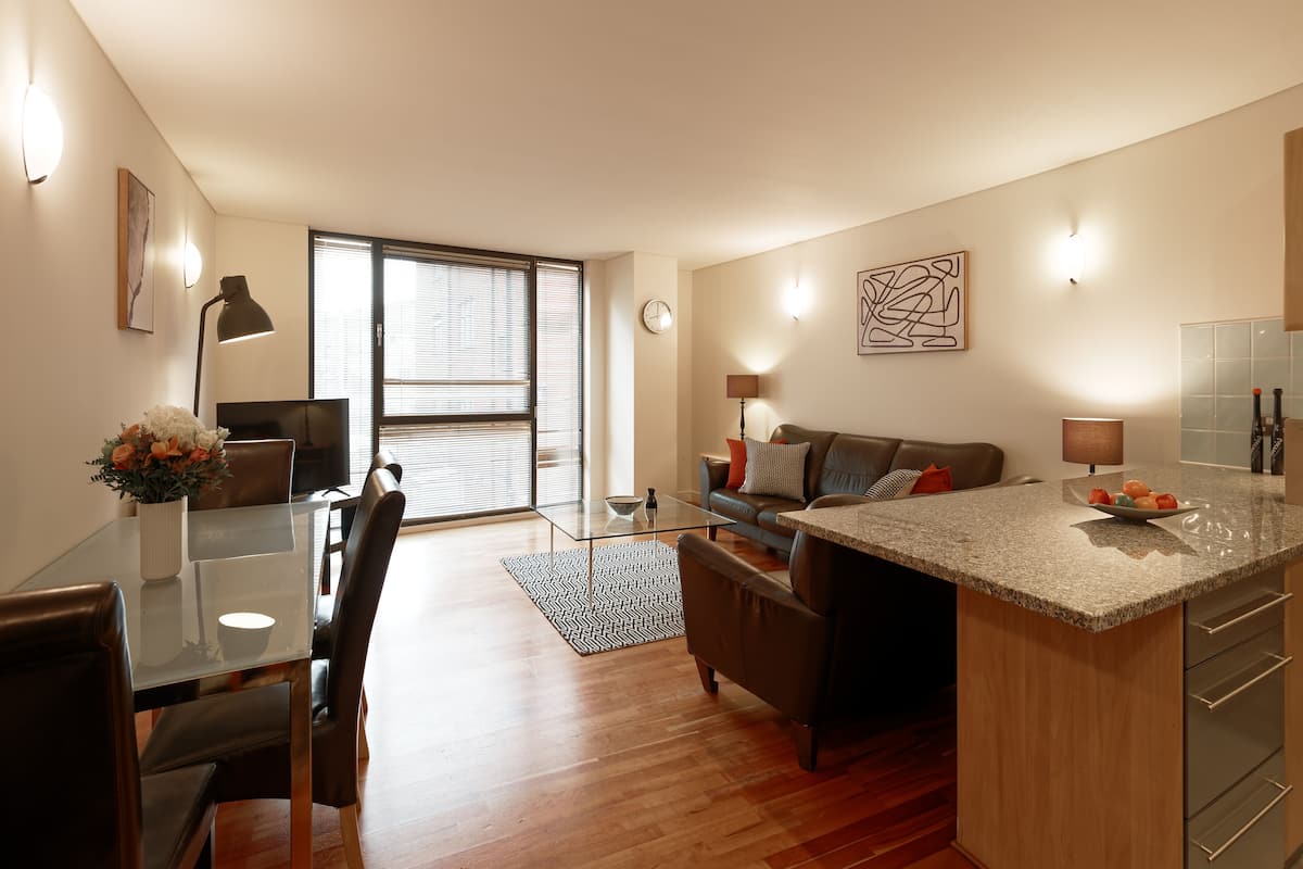 Comfort Apartment | Living area | 43-inch Smart TV with digital channels, TV