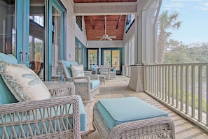 Terrace/patio - New Rental!  Fabulous views, gorgeous home! (Kiawah Island)