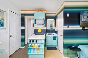 Microwave, stovetop, coffee/tea maker, toaster - Assateague Inn 213 by Seaside Vacations & Sales (Chincoteague Island)