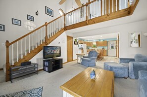 Flat-screen TV, DVD player