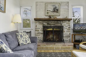 TV, fireplace, DVD player