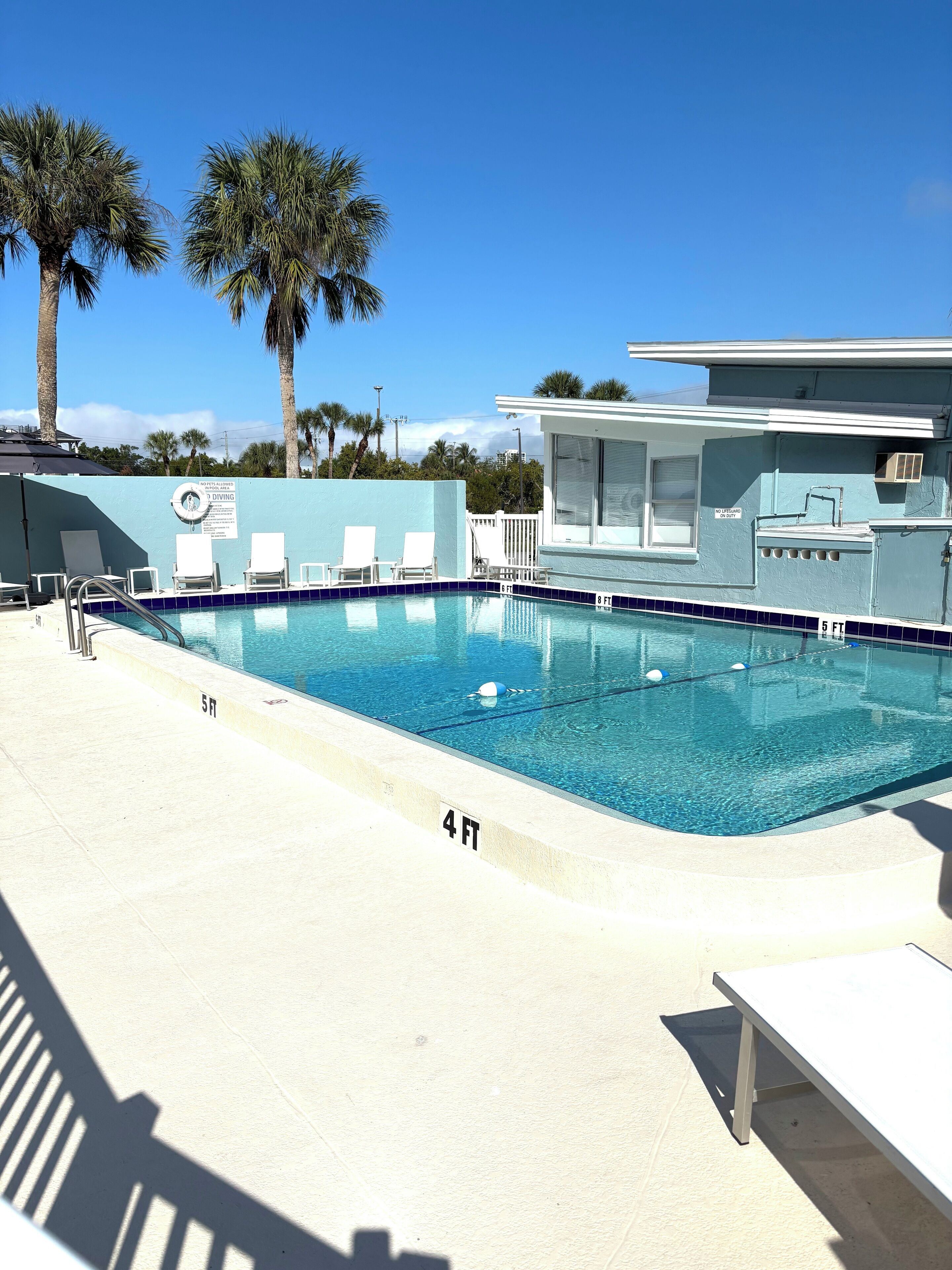 A heated pool