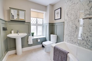 Shower, towels, soap