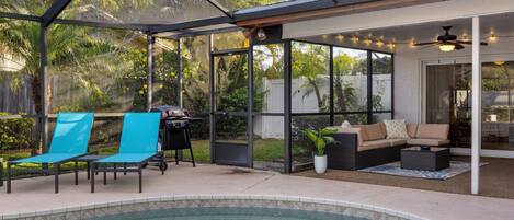 Outdoor pool, a heated pool