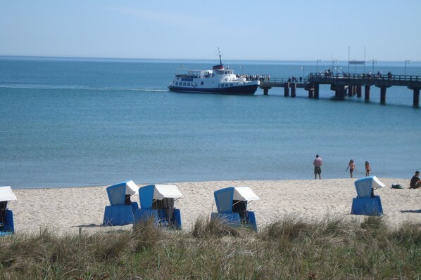 Beach nearby, sun-loungers