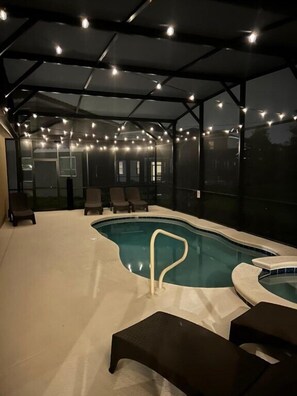 Outdoor pool, a heated pool