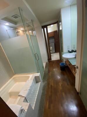 Basic Studio Suite | Bathroom | Hair dryer, slippers, towels, soap - Peninsula Residents All Suite  (Kuala Lumpur)