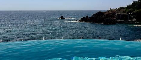 A heated pool