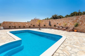 A heated pool