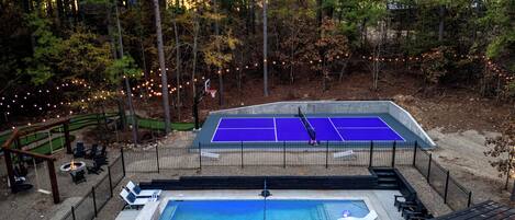 A heated pool